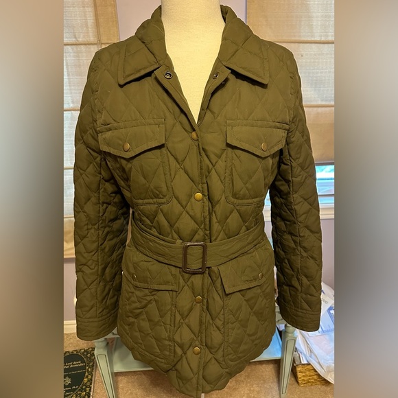 J.Crew Green Quilted Downtown Field Jacket/fisherman quilt Jacket - Picture 3 of 11